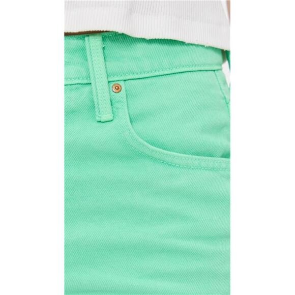 MOTHER The Fun Dip Micro Cut Shorts Summer Green Off Duty Coastal Coconut Baddie - Picture 6 of 7
